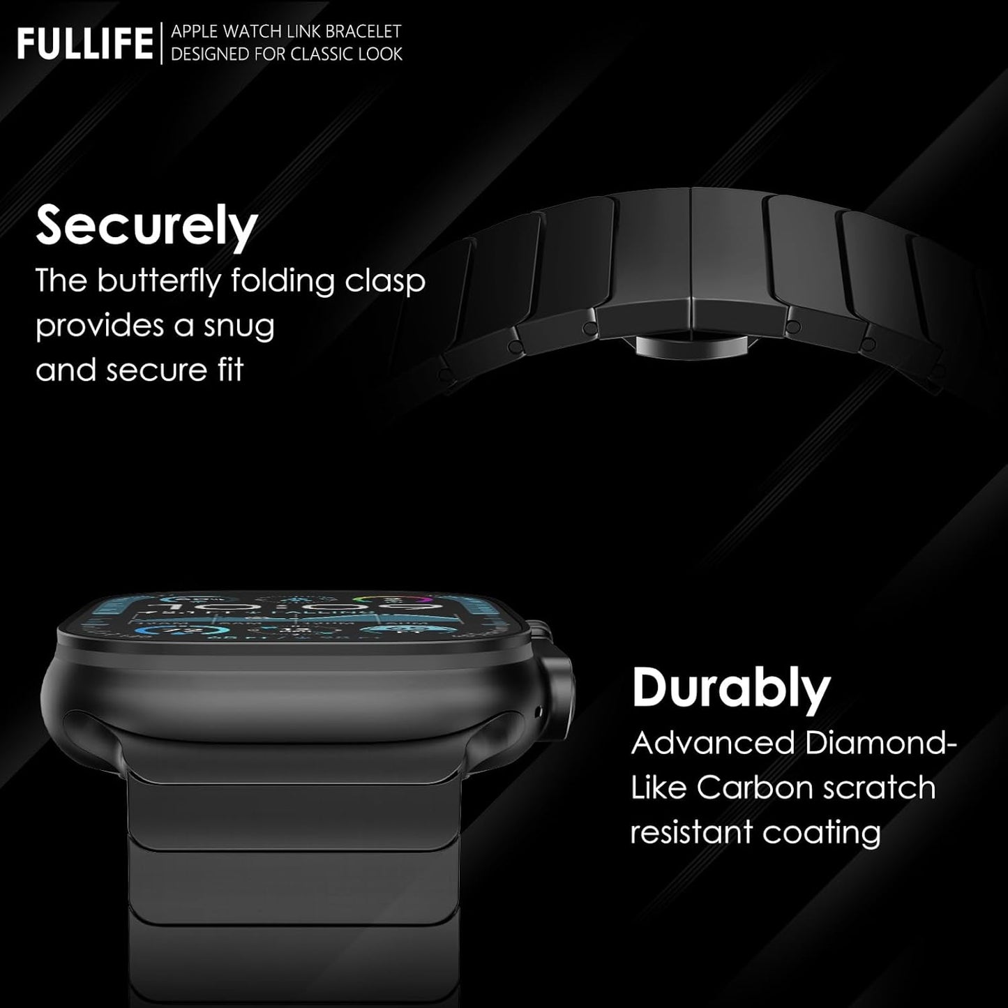 Pallaband titanium official color for Apple Watch strap iwatch10 generation ultra one-bead butterfly buckle bamboo joint