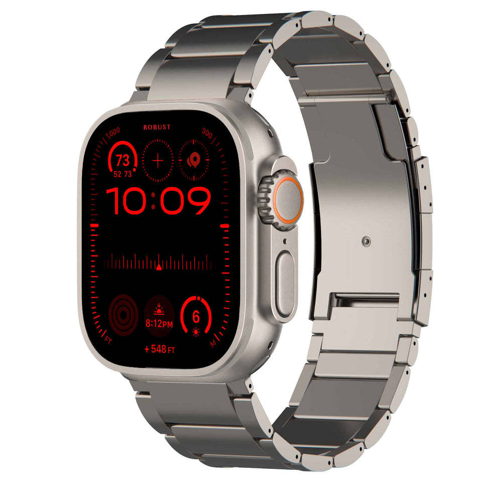 T01 Grade Apple Titanium Strap Fits All apple watch series - Adjustable Titanium Apple Watch Band with Secure Clasp - Premium Color Matching Band with Comfortable grip - Replacement Wristbands for iWatch (T01 | ULTRA Black)