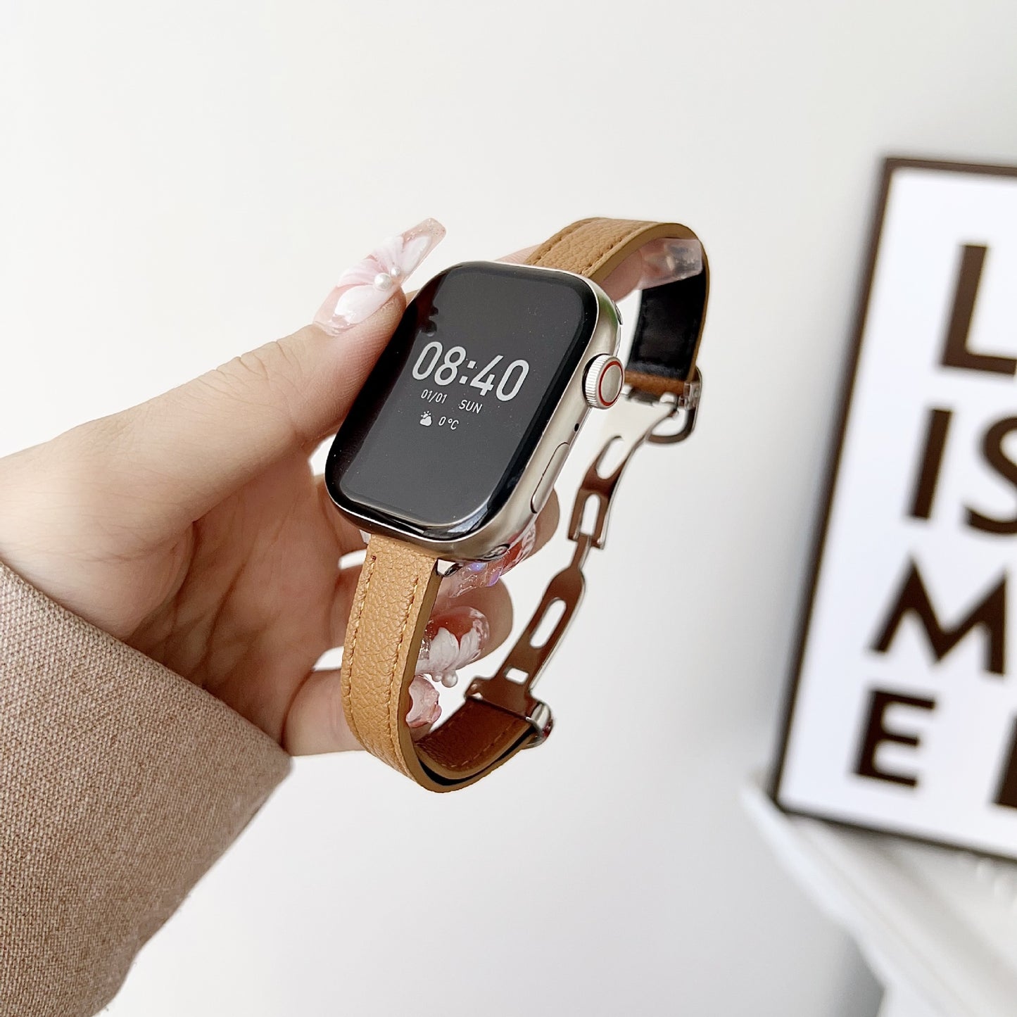 Pallaband ™️ Lychee Pattern Small Waist Folding Buckle Strap