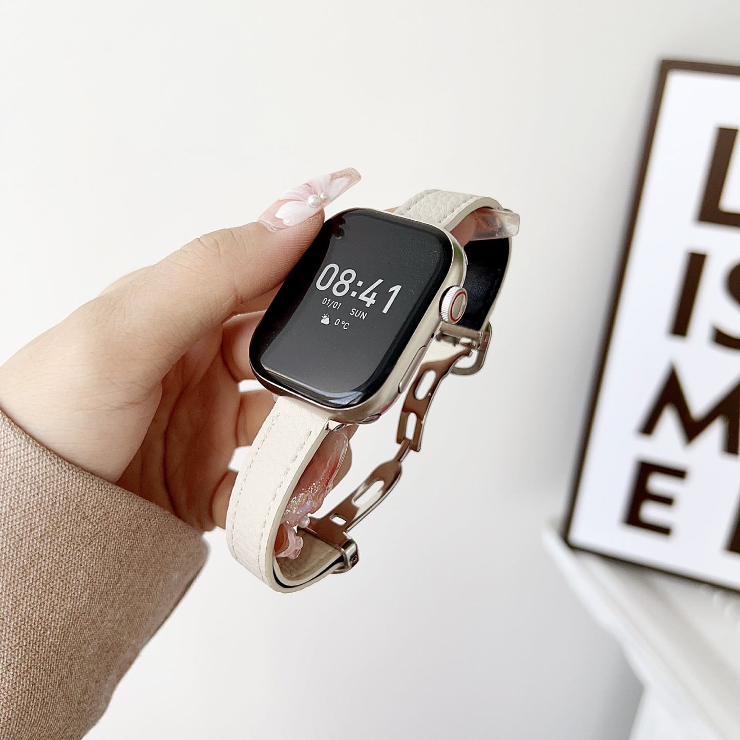 Pallaband ™️ Lychee Pattern Small Waist Folding Buckle Strap