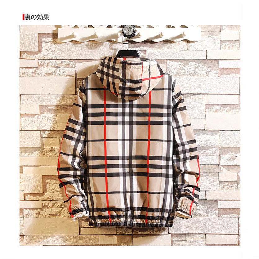 Men's Spring/Fall Fashion Plaid Jacket