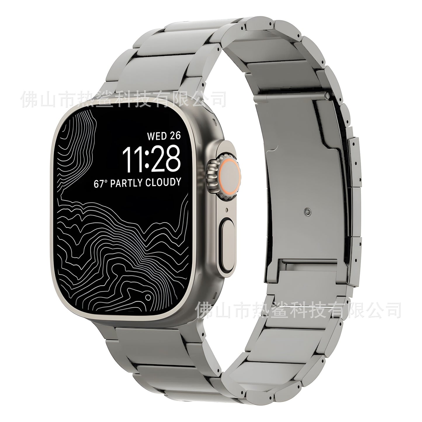 T01 Grade Apple Titanium Strap Fits All apple watch series - Adjustable Titanium Apple Watch Band with Secure Clasp - Premium Color Matching Band with Comfortable grip - Replacement Wristbands for iWatch (T01 | ULTRA Black)