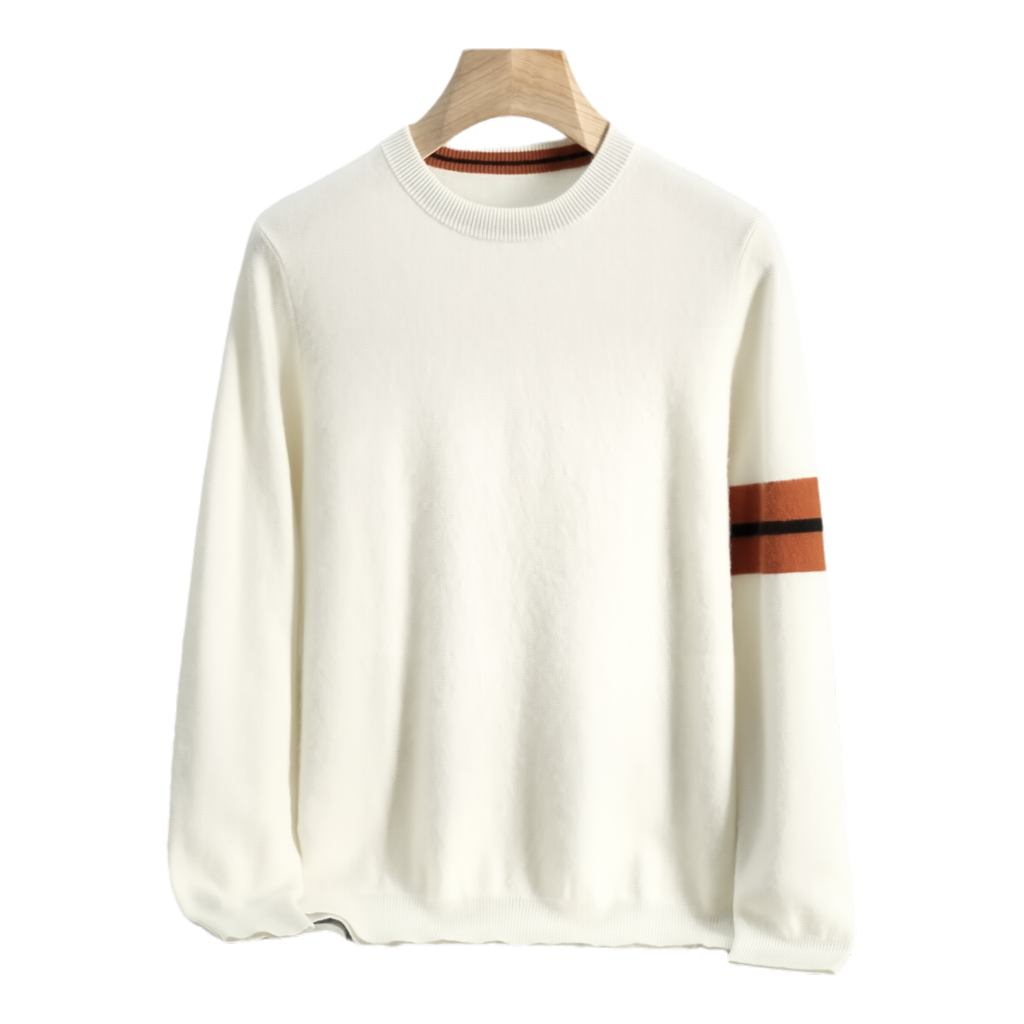 Pallaband ™️ autumn and winter cashmere sweater men's thickened contrasting pullover long-sleeved knitted sweater with warm top inside wool sweater bottoming shirt