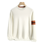 Pallaband ™️ autumn and winter cashmere sweater men's thickened contrasting pullover long-sleeved knitted sweater with warm top inside wool sweater bottoming shirt