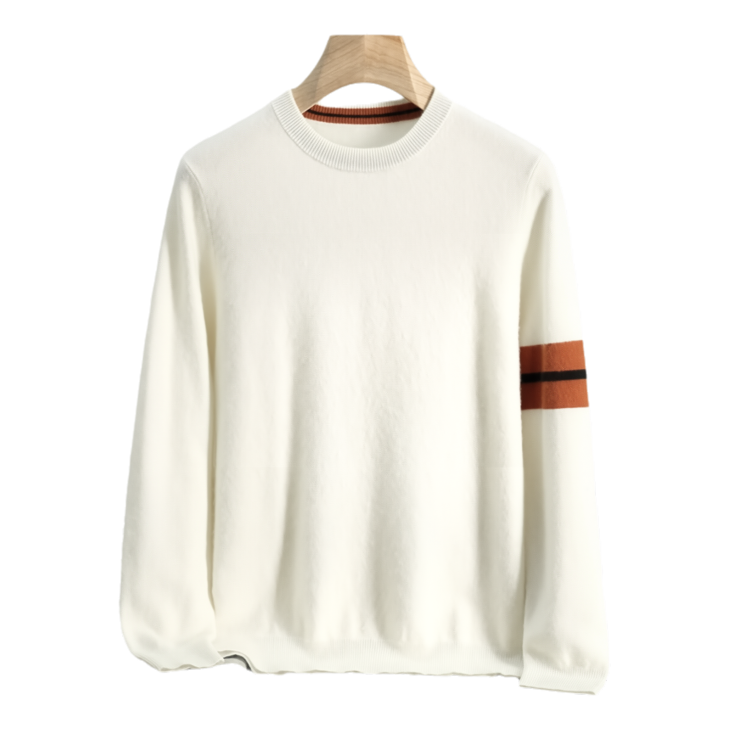 Pallaband ™️ autumn and winter cashmere sweater men's thickened contrasting pullover long-sleeved knitted sweater with warm top inside wool sweater bottoming shirt