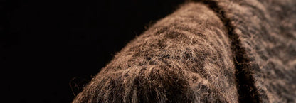 Pallaband™️ 【London Street】 Long-length Alpaca Duster Coat in Smoky Grey with Double Breasted Design