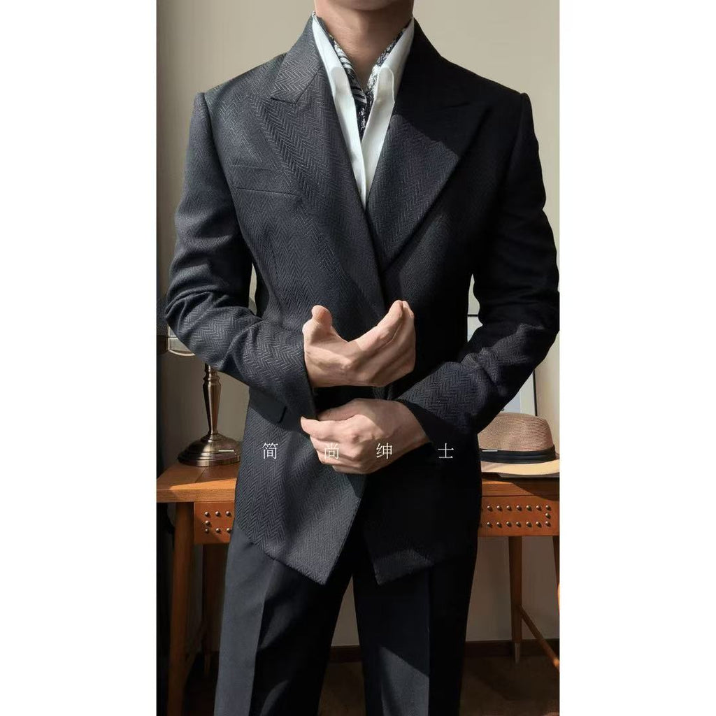 A new men's one-button fashionable and light luxury Suit