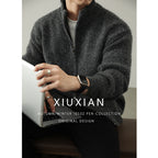 Winter light luxury zipper fashion casual sweater men's jacket