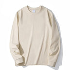 Palla Band ™️ 500G heavy bottoming shirt, American small neckline loose cotton thickened long sleeve t-shirt