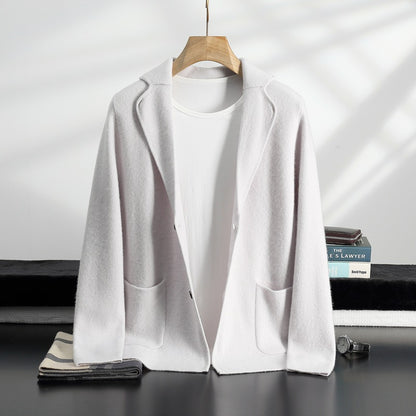 Palla band ™️ 2025 autumn and winter new men's cashmere jacket knitted sweater suit collar long sleeve versatile comfortable skin-friendly loose and thin