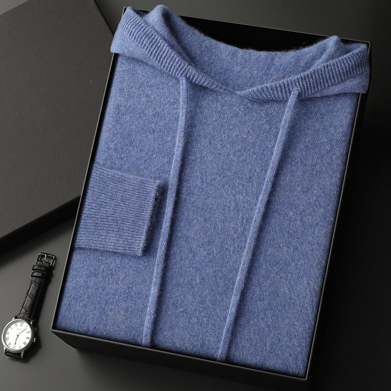 Pallaband ™️ autumn and winter new first-line ready-to-wear men's hooded cashmere sweater pullover knitted hoodie sweater