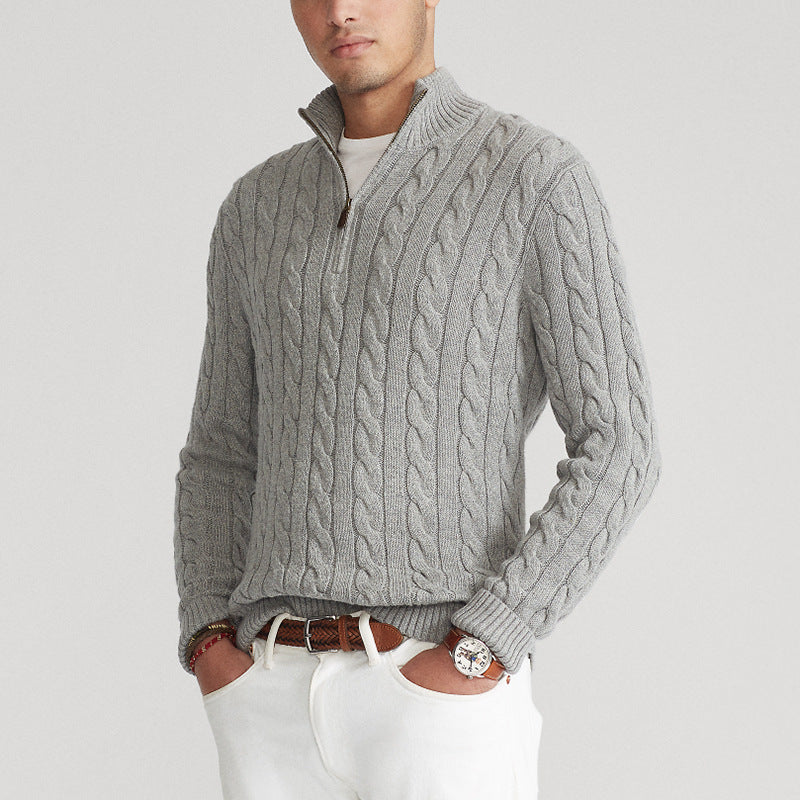 Men's autumn and winter new men's warm thick needle turtleneck sweater