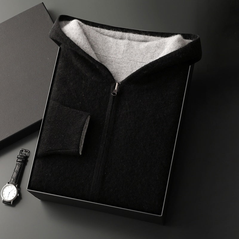 Pallaband ™️ Autumn/Winter Sweater Jacket Casual Zip Hooded Cashmere Cardigan