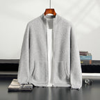 Pallaband ™️ Men's Cashmere Thickened Casual Cardigan Jacket Zipper Knitted Autumn/Winter Semi-turtleneck Sweater Fashion Top