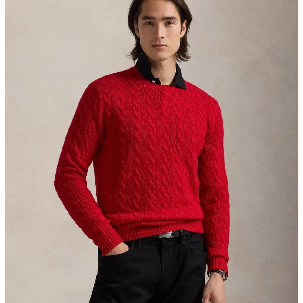 Men's autumn and winter new men's warm thick needle turtleneck sweater