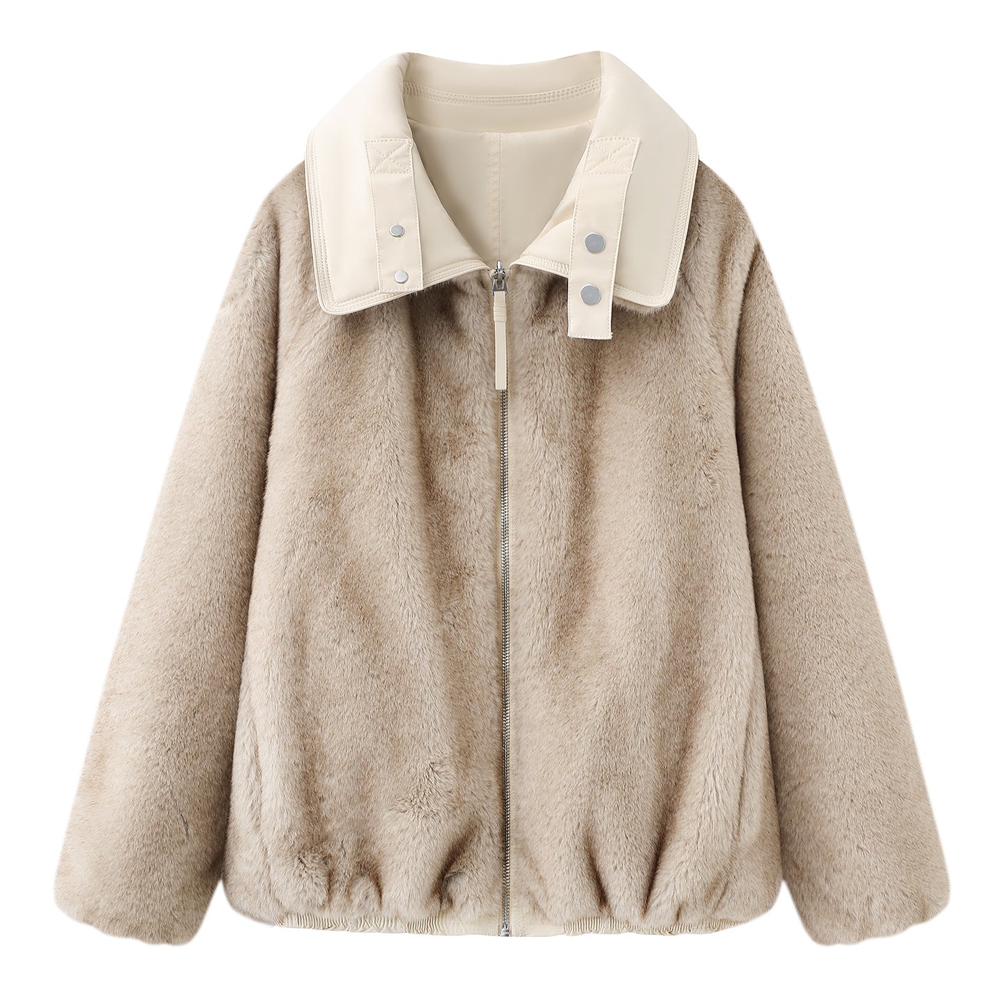 2025 winter new loose double-sided plush Parker thermal jacket EBE4COT011