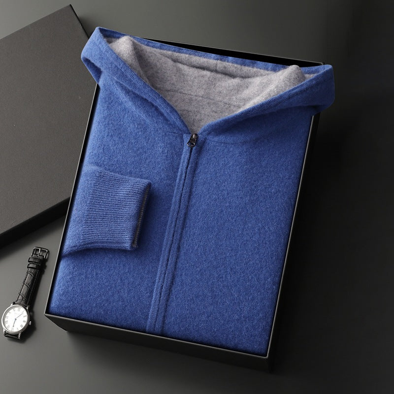 Pallaband ™️ Autumn/Winter Sweater Jacket Casual Zip Hooded Cashmere Cardigan