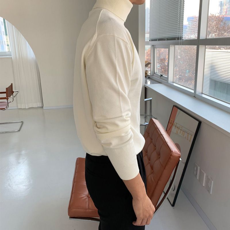 Men's Basic Sweater Bottom Sweater Knitted Sweater