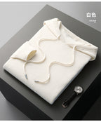 Pallaband ™️ new cashmere sweater men's hooded sweater solid color knitted wool hoodie set