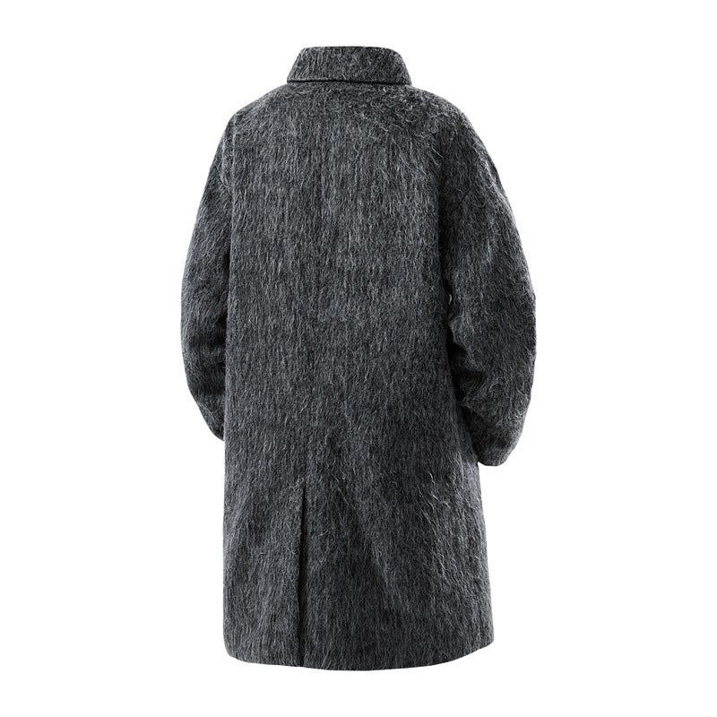 Men's double-sided woolen coat autumn and winter new double-row loose medium and long styles