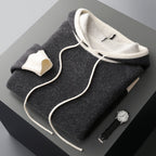 Pallaband ™️ autumn and winter new cross-border personality niche knitted hooded pullover sweater jacket loose casual wear cashmere