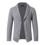 Autumn and winter new twist single-breasted button-down long sleeve thickened cardigan jacket