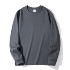 Palla Band ™️ 500G heavy bottoming shirt, American small neckline loose cotton thickened long sleeve t-shirt