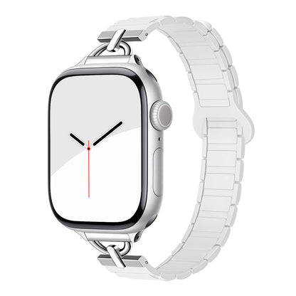 PallaBand Silicone Magnetic Creative D Buckle Two-Color Strap (iwatch) - ANI-TECH