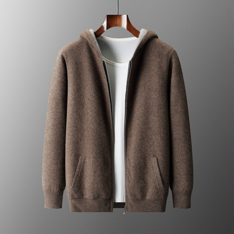Pallaband ™️ Autumn/Winter Sweater Jacket Casual Zip Hooded Cashmere Cardigan