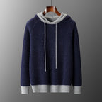 Pallaband ™️ autumn and winter new cross-border personality niche knitted hooded pullover sweater jacket loose casual wear cashmere
