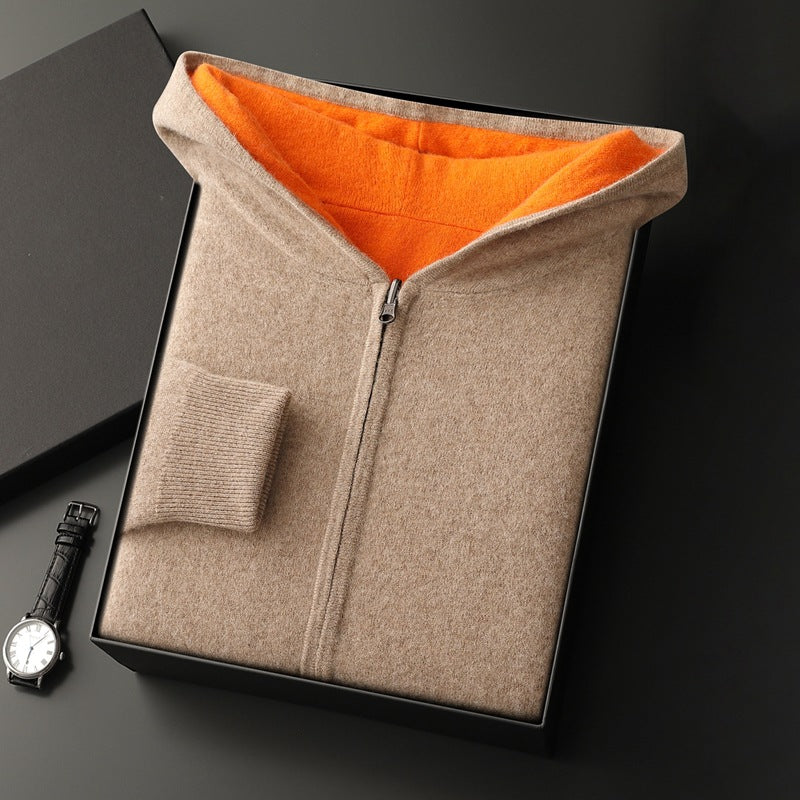 Pallaband ™️ Autumn/Winter Sweater Jacket Casual Zip Hooded Cashmere Cardigan