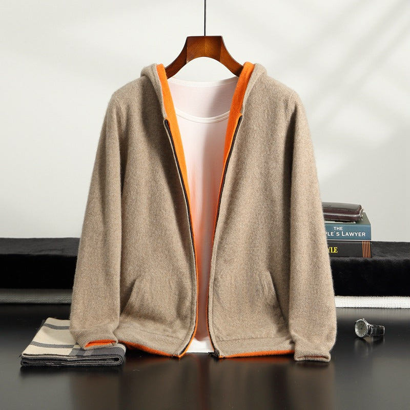 Pallaband ™️ Autumn/Winter Sweater Jacket Casual Zip Hooded Cashmere Cardigan