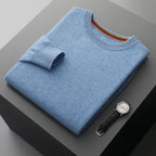 Pallaband ™️ autumn and winter cashmere sweater men's thickened contrasting pullover long-sleeved knitted sweater with warm top inside wool sweater bottoming shirt