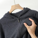 PB ™️ Men's Luxury Grade Hooded Cardigan 100% Pure Fleece Air Layer Thickened Pocket Casual Knitted Sweater Jacket SET