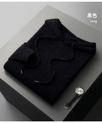 Pallaband ™️ new cashmere sweater men's hooded sweater solid color knitted wool hoodie set
