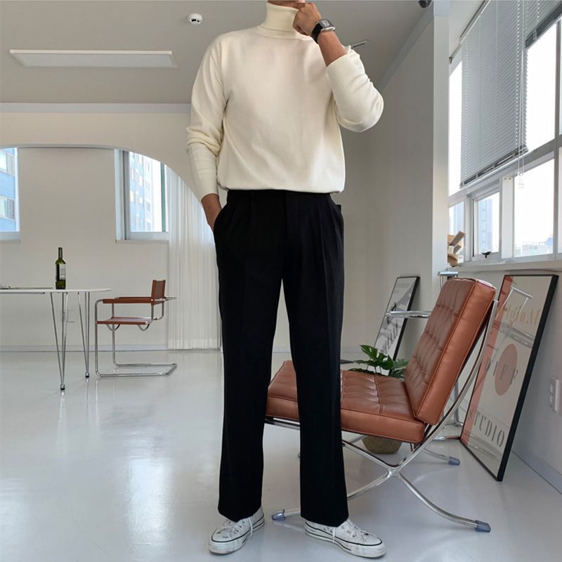 Men's Basic Sweater Bottom Sweater Knitted Sweater