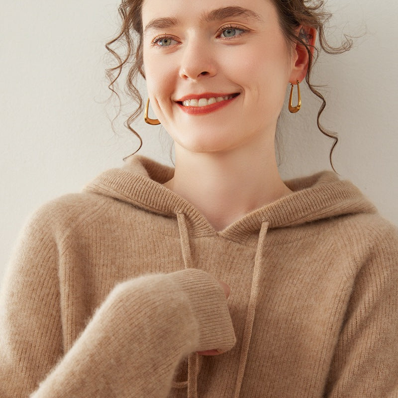 Pallaband ™️ 100% cashmere hooded sweater