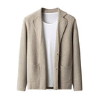 Palla band ™️ 2025 autumn and winter new men's cashmere jacket knitted sweater suit collar long sleeve versatile comfortable skin-friendly loose and thin