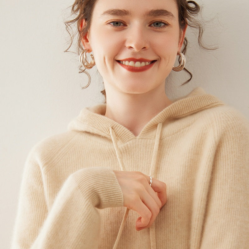 Pallaband ™️ 100% cashmere hooded sweater