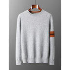 Pallaband ™️ autumn and winter cashmere sweater men's thickened contrasting pullover long-sleeved knitted sweater with warm top inside wool sweater bottoming shirt