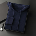 Pallaband ™️ autumn and winter new cross-border hooded knitted cashmere hoodie men's sweater loose pullover sweater casual top