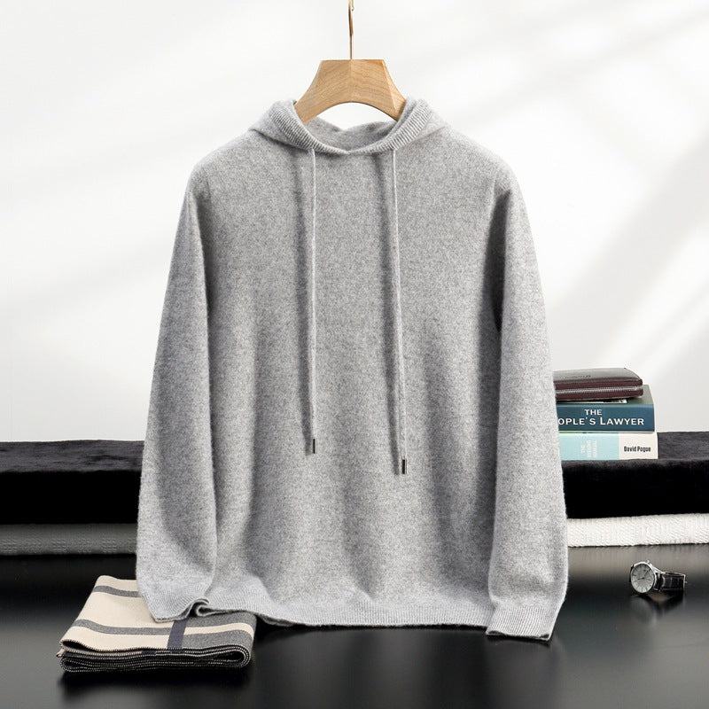 Pallaband ™️ autumn and winter new first-line ready-to-wear men's hooded cashmere sweater pullover knitted hoodie sweater