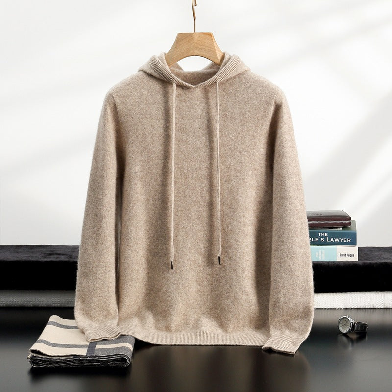 Pallaband ™️ autumn and winter new first-line ready-to-wear men's hooded cashmere sweater pullover knitted hoodie sweater
