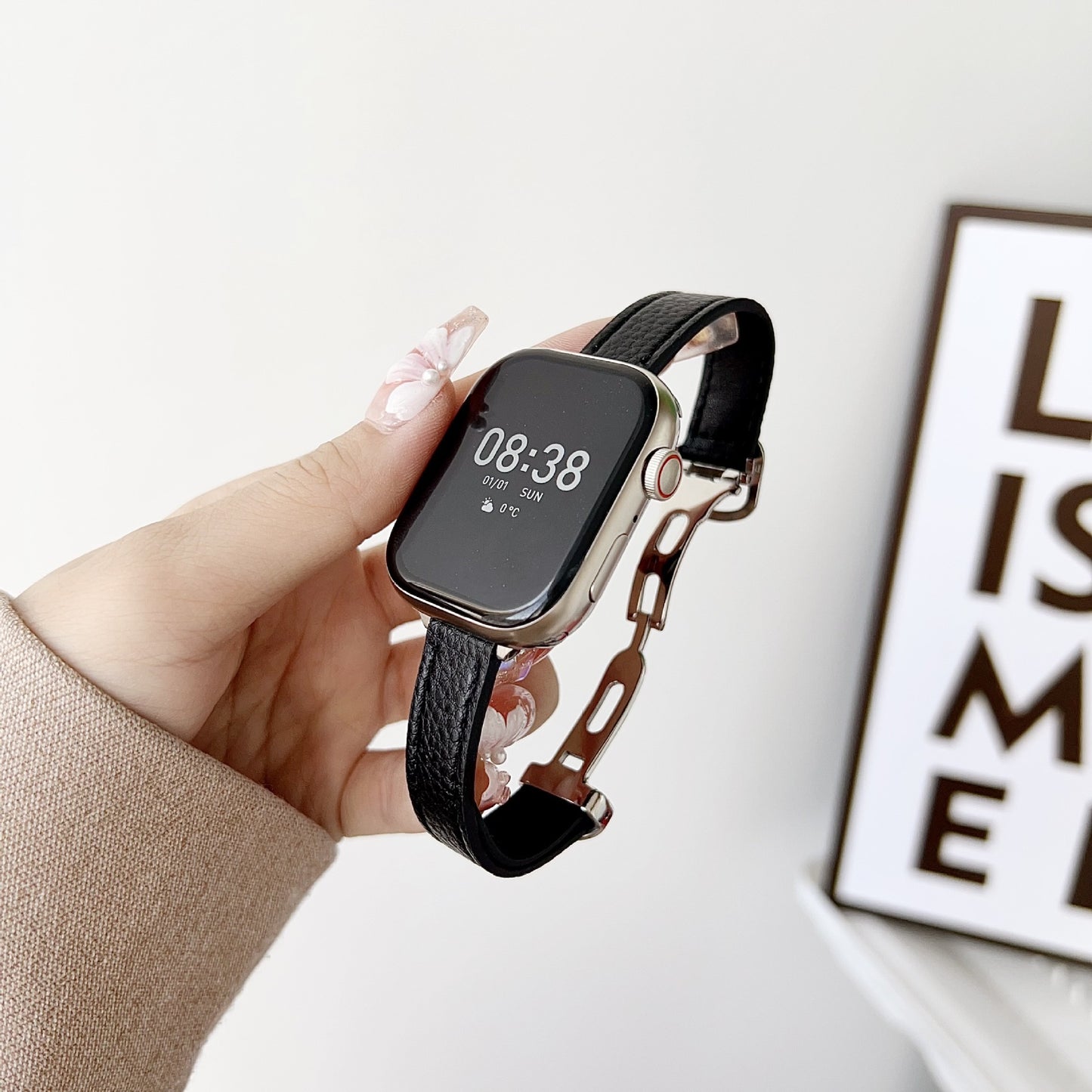 Pallaband ™️ Lychee Pattern Small Waist Folding Buckle Strap