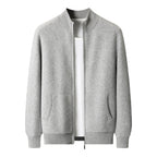Pallaband ™️ Men's Cashmere Thickened Casual Cardigan Jacket Zipper Knitted Autumn/Winter Semi-turtleneck Sweater Fashion Top