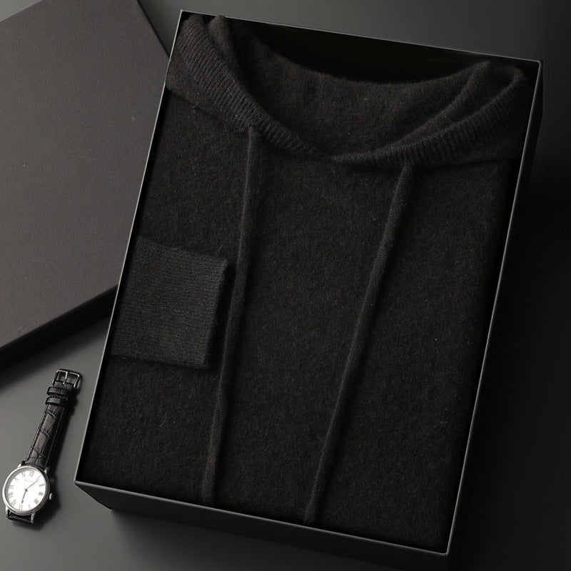 Pallaband ™️ autumn and winter new first-line ready-to-wear men's hooded cashmere sweater pullover knitted hoodie sweater