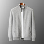 Pallaband ™️ Men's Cashmere Thickened Casual Cardigan Jacket Zipper Knitted Autumn/Winter Semi-turtleneck Sweater Fashion Top