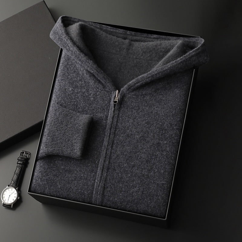 Pallaband ™️ Autumn/Winter Sweater Jacket Casual Zip Hooded Cashmere Cardigan