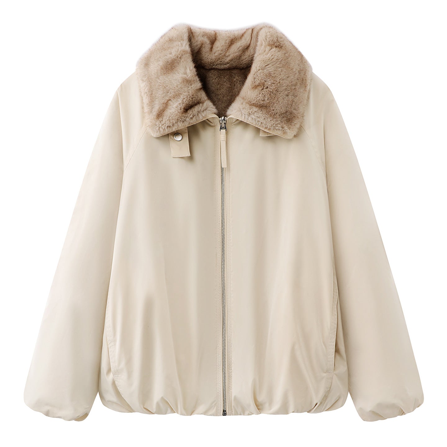 2025 winter new loose double-sided plush Parker thermal jacket EBE4COT011