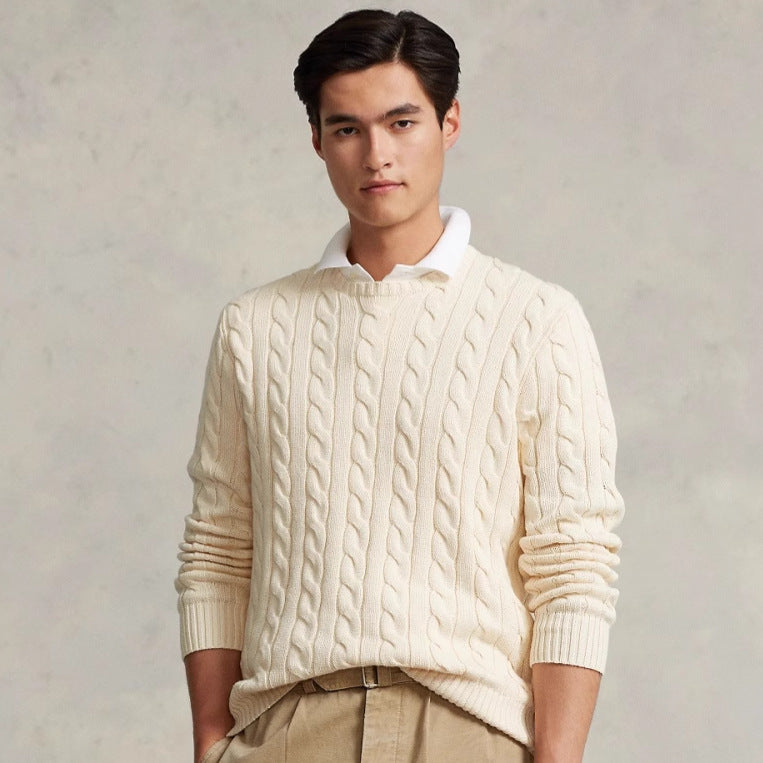 Men's autumn and winter new men's warm thick needle turtleneck sweater